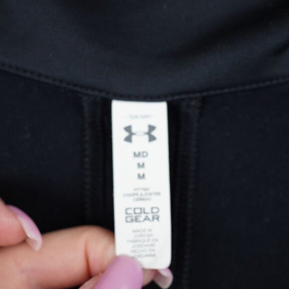 Under Armour‎ Mens 1/4 Zip ColdGear Pullover Black Sweatshirt Size M - Picture 8 of 8